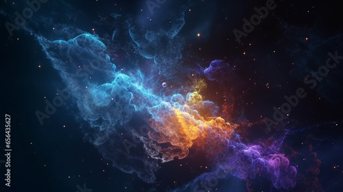 Colorful space galaxy cloud nebula © Samvel