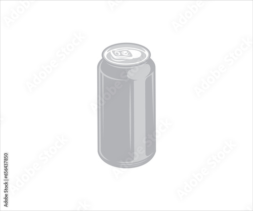 Soda can icon vector in thin line and flat style with editable stroke on white background. Dented soda cans icons set. Beverage, beer and brewing sign and symbol. 