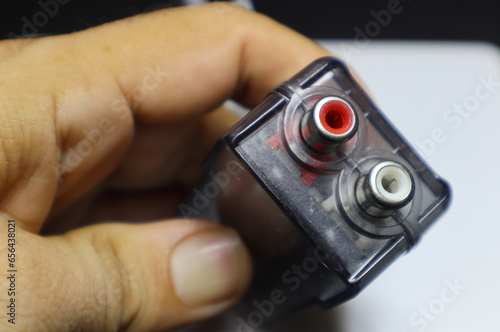 Wallpaper Mural Car Audio and Video Connector - Automotive Technology Close-Up Torontodigital.ca