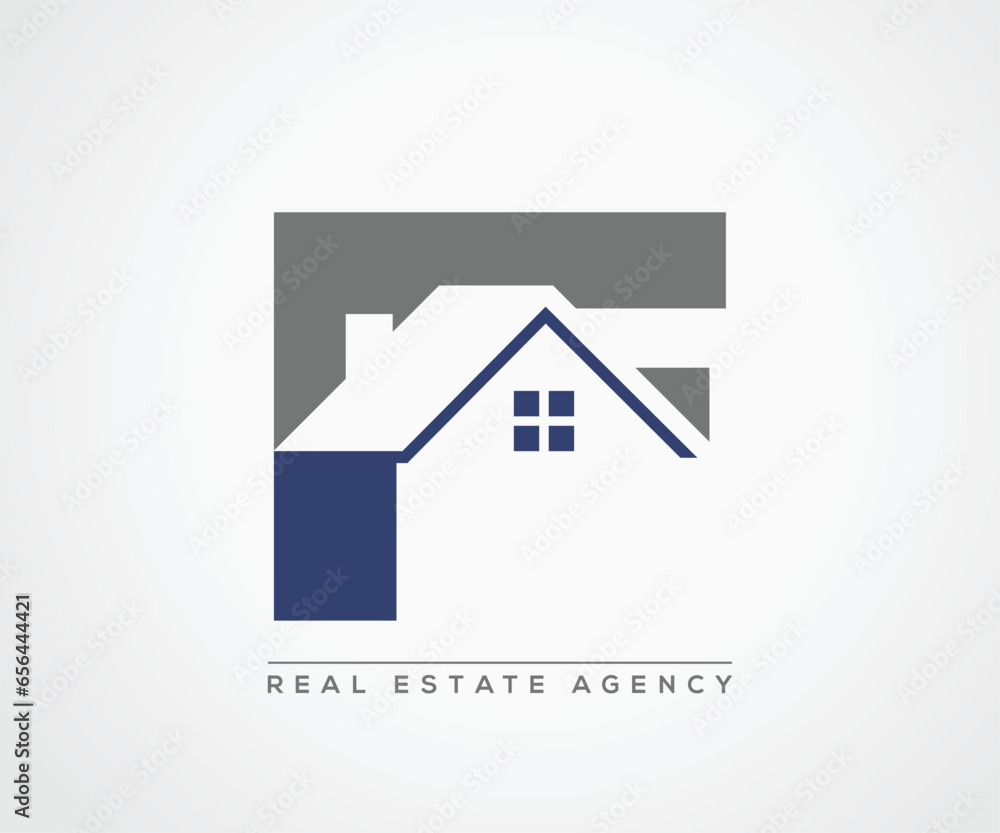 Roofing logo, F letter real estate logo vector design template Roofing logo, F letter real estate logo vector design template