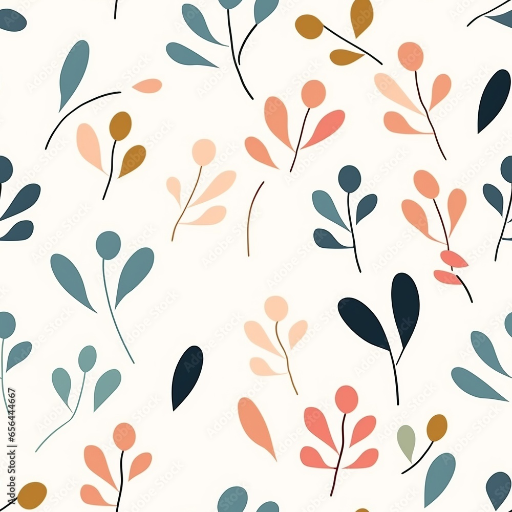 Fresh Growth: Delicate Seedlings in a Minimal, Seamless Pattern Design Fresh Growth: Delicate Seedlings in a Minimal, Seamless Pattern Design