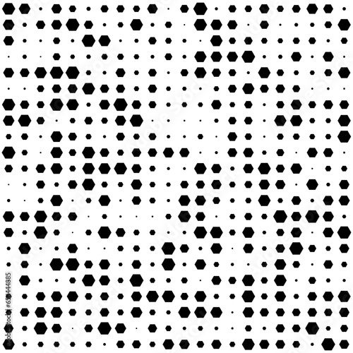 Hexagon random pattern background. Vector illustration.	