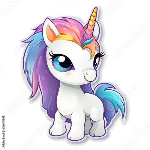 illustration of a cartoon pony sticker