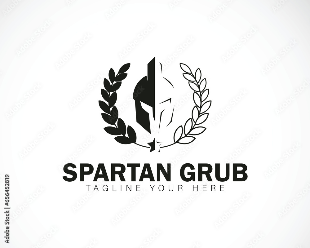 spartan logo creative strong community gym fitness sport design concept