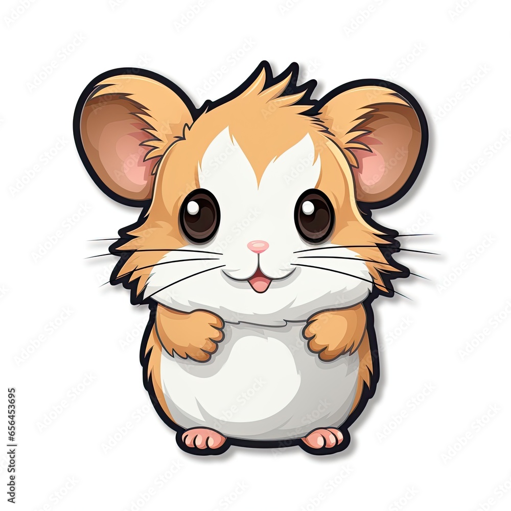 Hamster cartoon sticker Hamster cartoon sticker