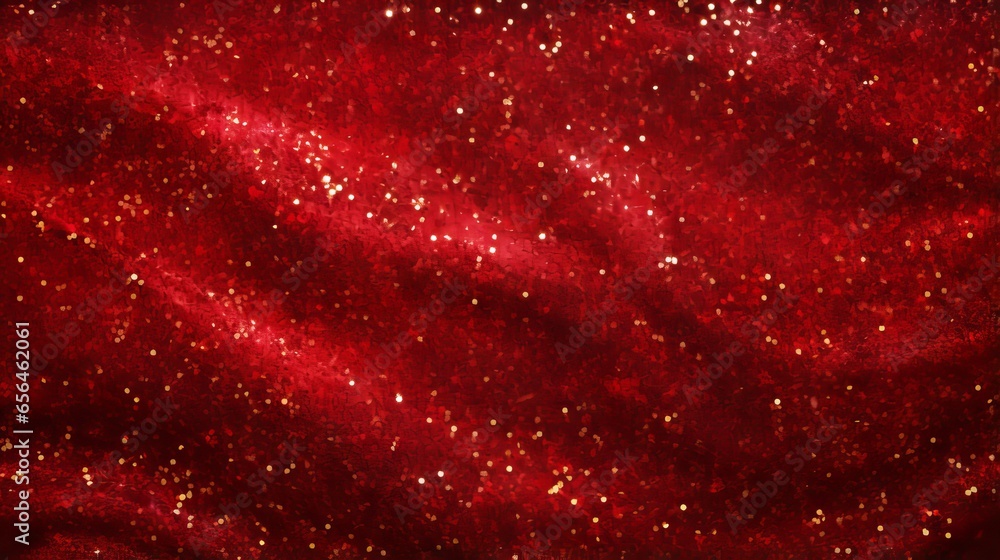 Shiny red glitter abstract background with bokeh effect - obrazy, fototapety, plakaty 
