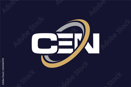 CEN creative letter logo design vector icon illustration
