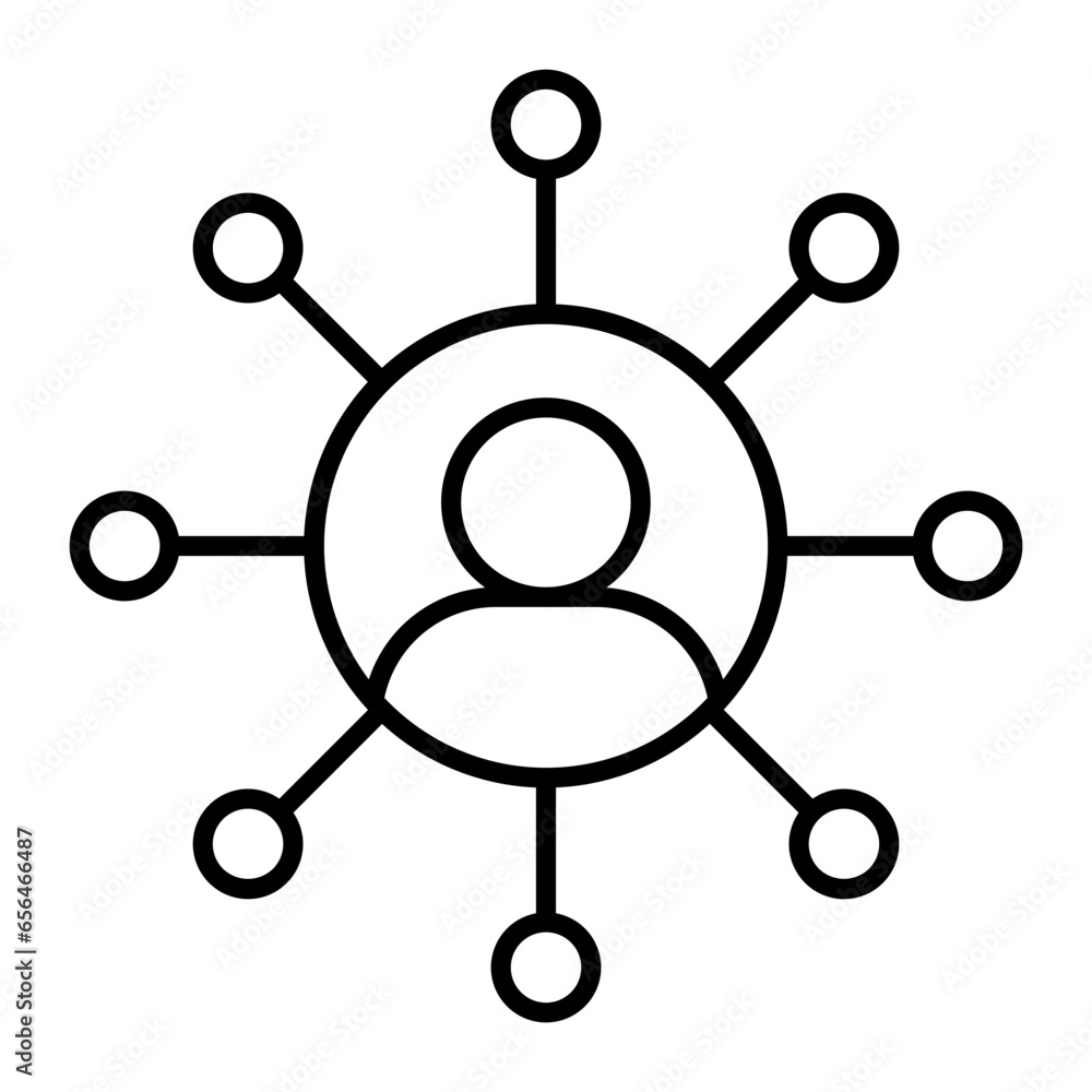 Social Bonds Outline Icon Social Bonds Outline Icon
