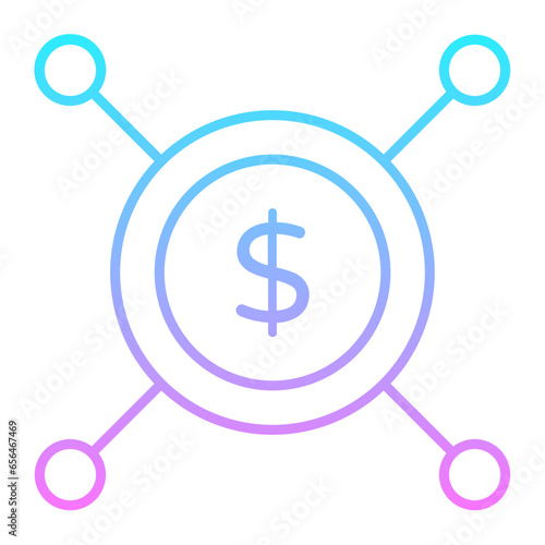 Crowd Funding Gradient Icon