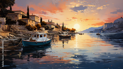 Beautiful view of a seaside town