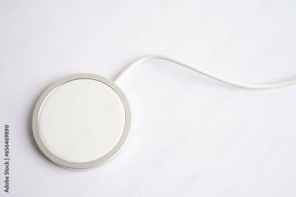 Wireless charger, magnetic charging modern equipment of mobile phone. Wireless charger, magnetic charging modern equipment of mobile phone.