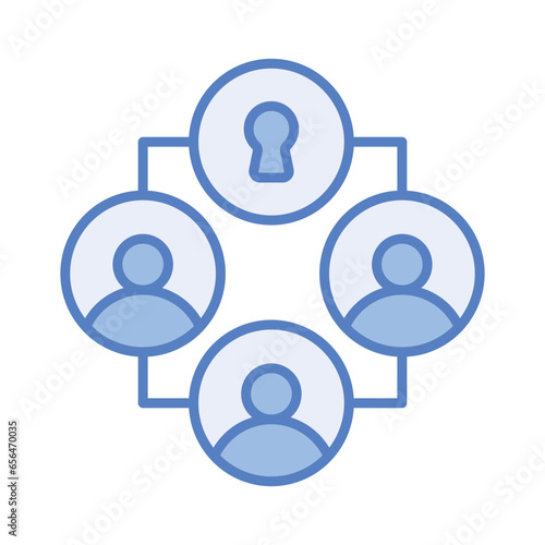 Group security icon. internet security, creative group security concept