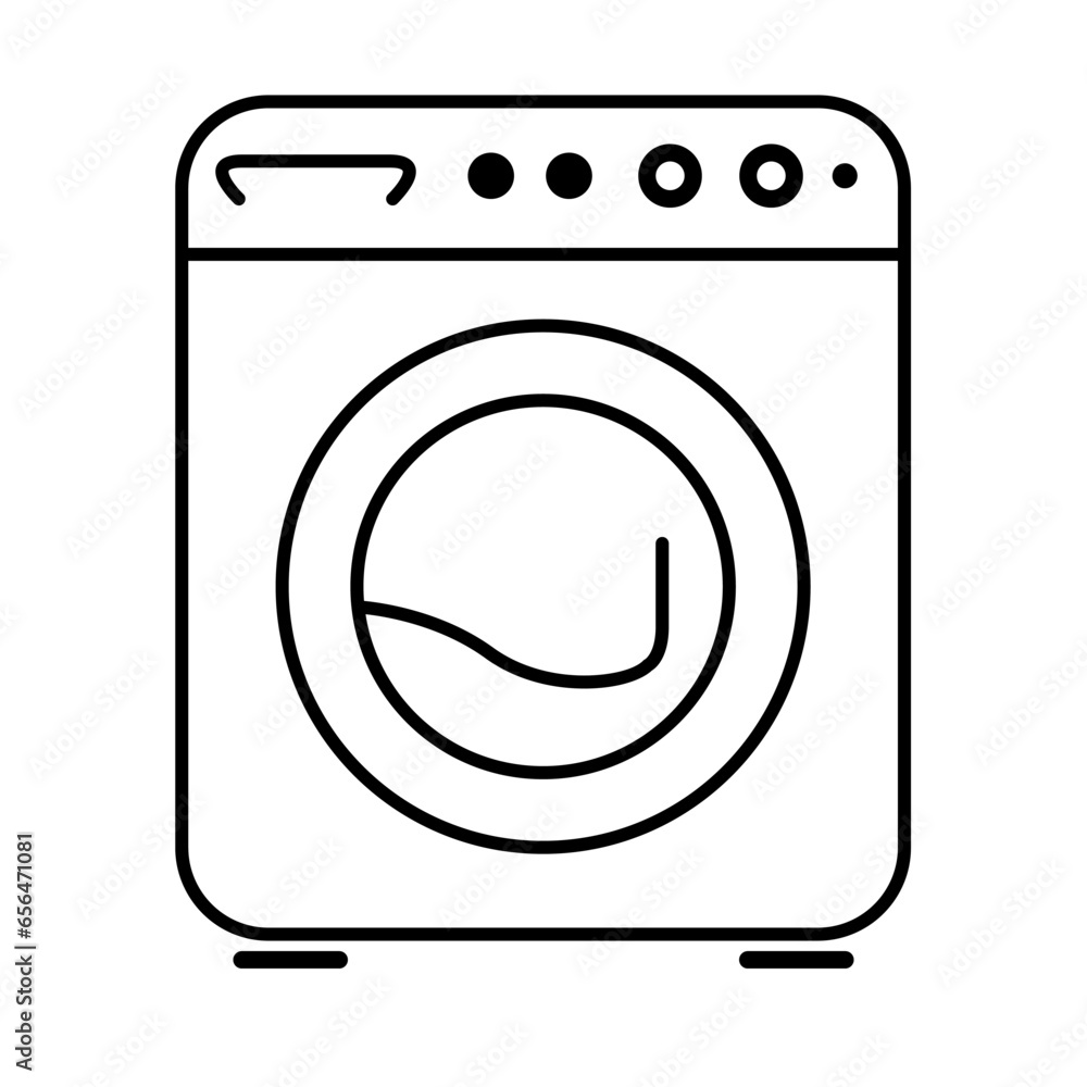 washing machine outline icon style washing machine outline icon style