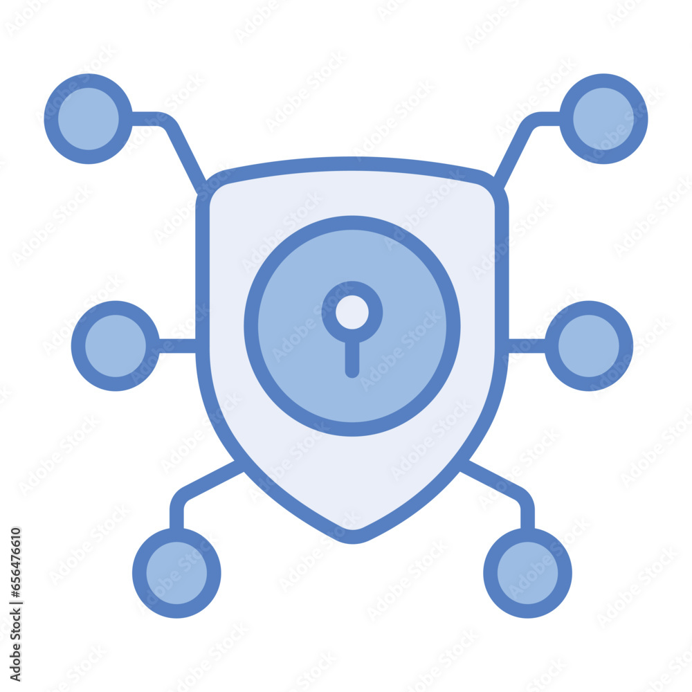 Secure connection icon, encryption information. Cyber security