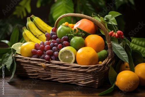 basket of seasonal solstice fruits