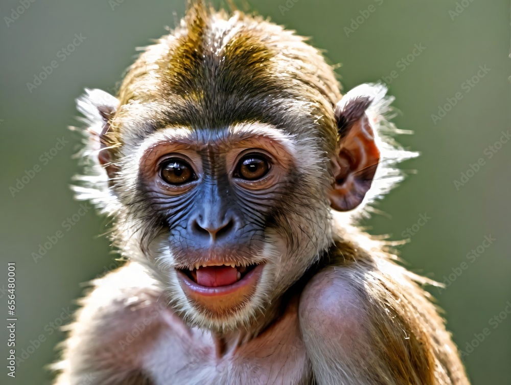 A Monkey With A Very Big Smile A Monkey With A Very Big Smile
