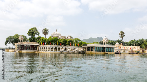 Jag Mandir, Udaipur, Rajasthan is a palace built on an island in the Lake Pichola. It is also called the Lake Garden Palace and Jagmandir Island Palace. photo