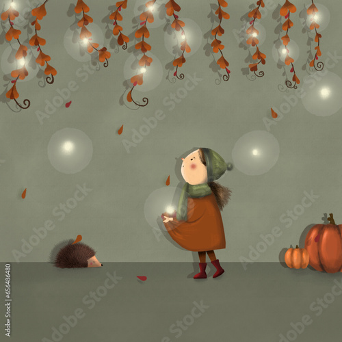 Mädchen im Herbst