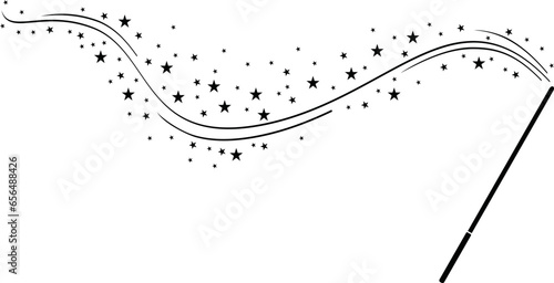 Magic wand isolated on White background. Vector illustration 