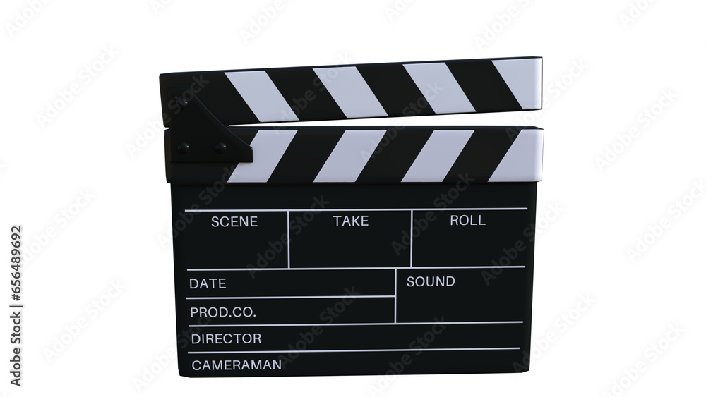Obraz premium Clapper Board カチンコ 拍子木 透過PNG