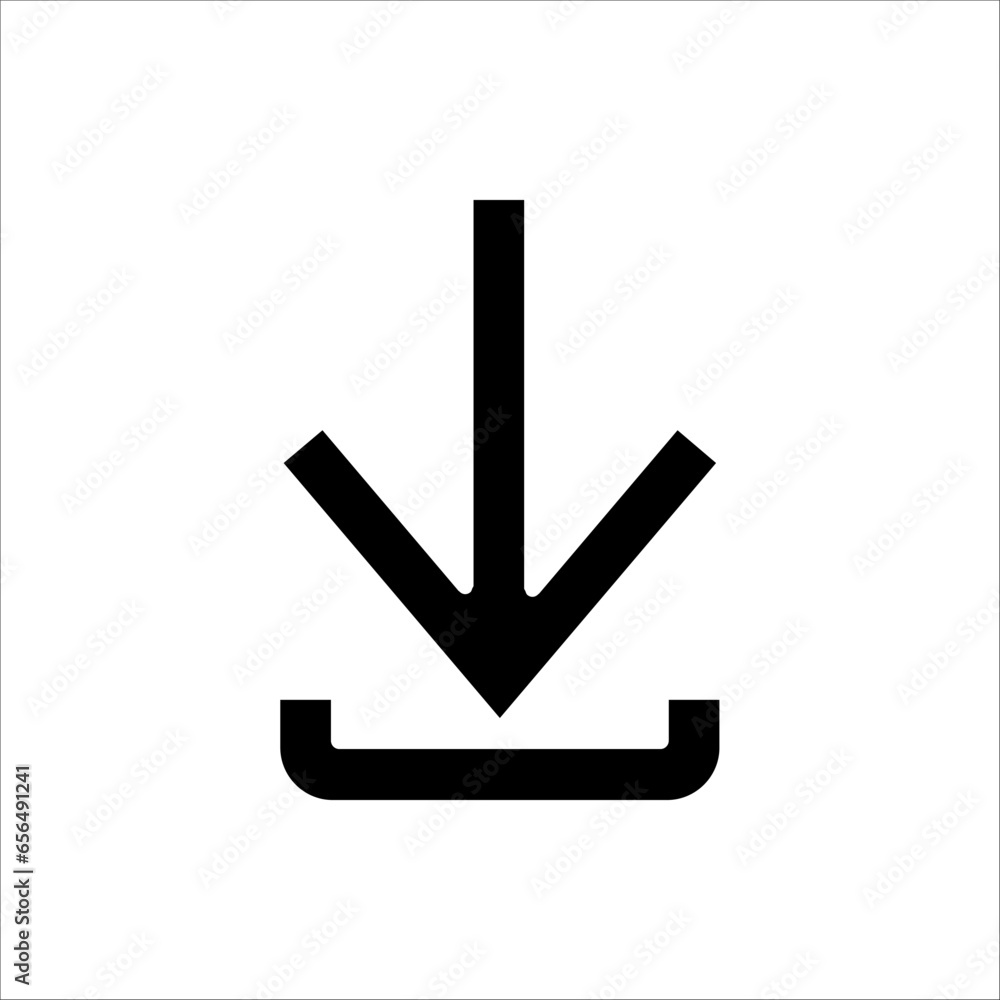 Download button icon. for web design, and UI isolated on white background Download button icon. for web design, and UI isolated on white background
