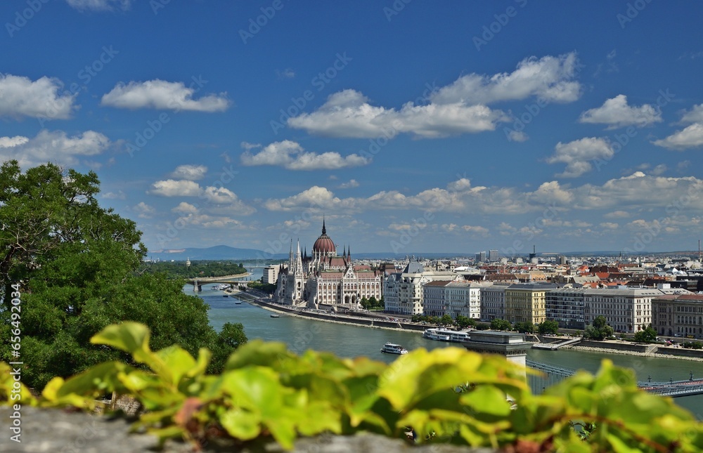 Parlament in Budapest, Ungarn aus dem Burg