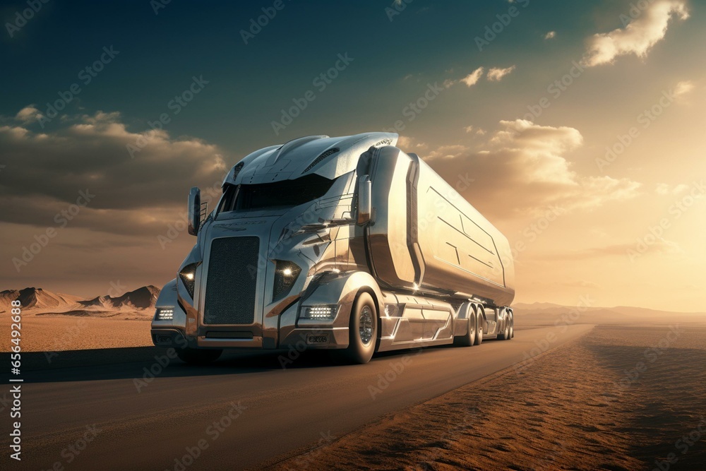 Cutting-edge heavy trucks for efficient transportation and shipping. Generative AI
