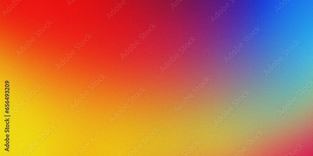 rainbow red yellow blue green , empty space grainy noise grungy texture color gradient rough abstract background , shine bright light and glow template 
