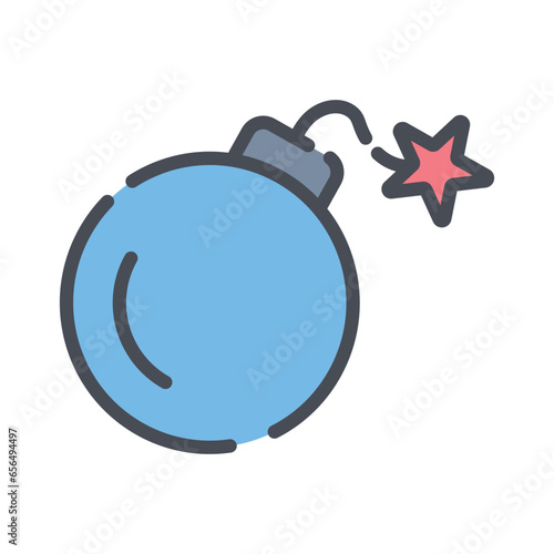 Bomb, explosion icon. Explosive device operation concept. Security icon