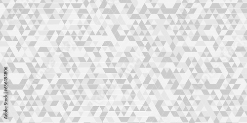 Abstract gray and white small square geomatrics triangle background. Abstract geometric pattern gray and white Polygon Mosaic triangle Background, business and corporate background.