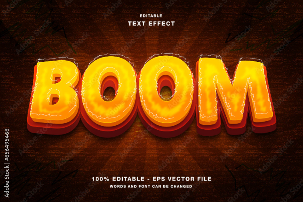 BOOM 3D editable text effect
