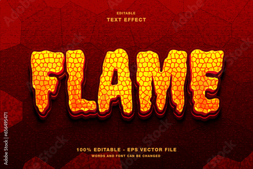 Flame editable text effect