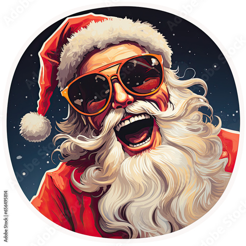 Happy Santa Christmas Sticker
