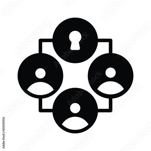 Group security icon. internet security, creative group security concept