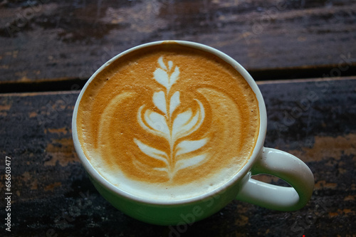 cup of coffee on the table