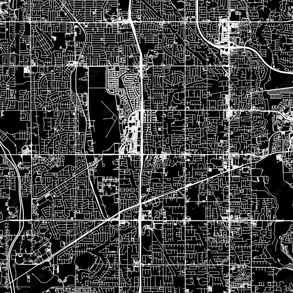 11 square aspect ratio vector road map of the city of West Jordan Utah