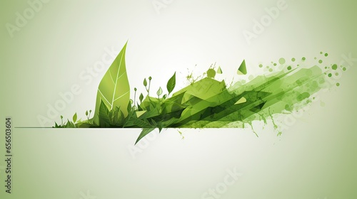 Nature concept in the form of a beautiful green abstraction.