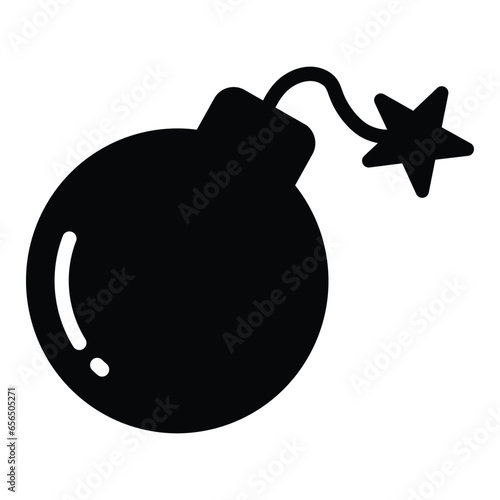 Bomb, explosion icon. Explosive device operation concept. Security icon