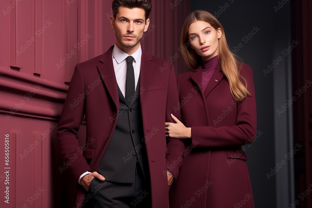 A professional couple in formal business attire A professional couple in formal business attire