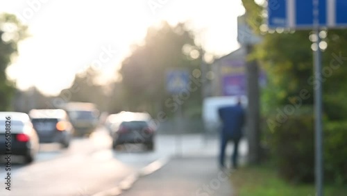 Wallpaper Mural Blurred view of city street Torontodigital.ca