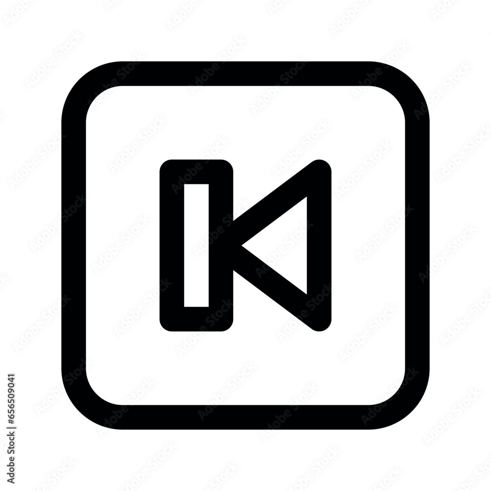 Illustration vector graphic icon of Back. Outline Style Icon. Multimedia Themed Icon. Vector illustration isolated on white background. Perfect for website or application design. Illustration vector graphic icon of Back. Outline Style Icon. Multimedia Themed Icon. Vector illustration isolated on white background. Perfect for website or application design.