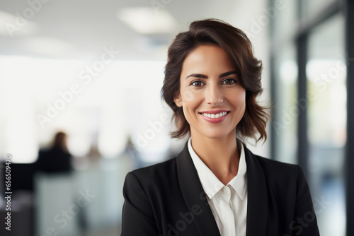 Confident and successful business woman in an office environment