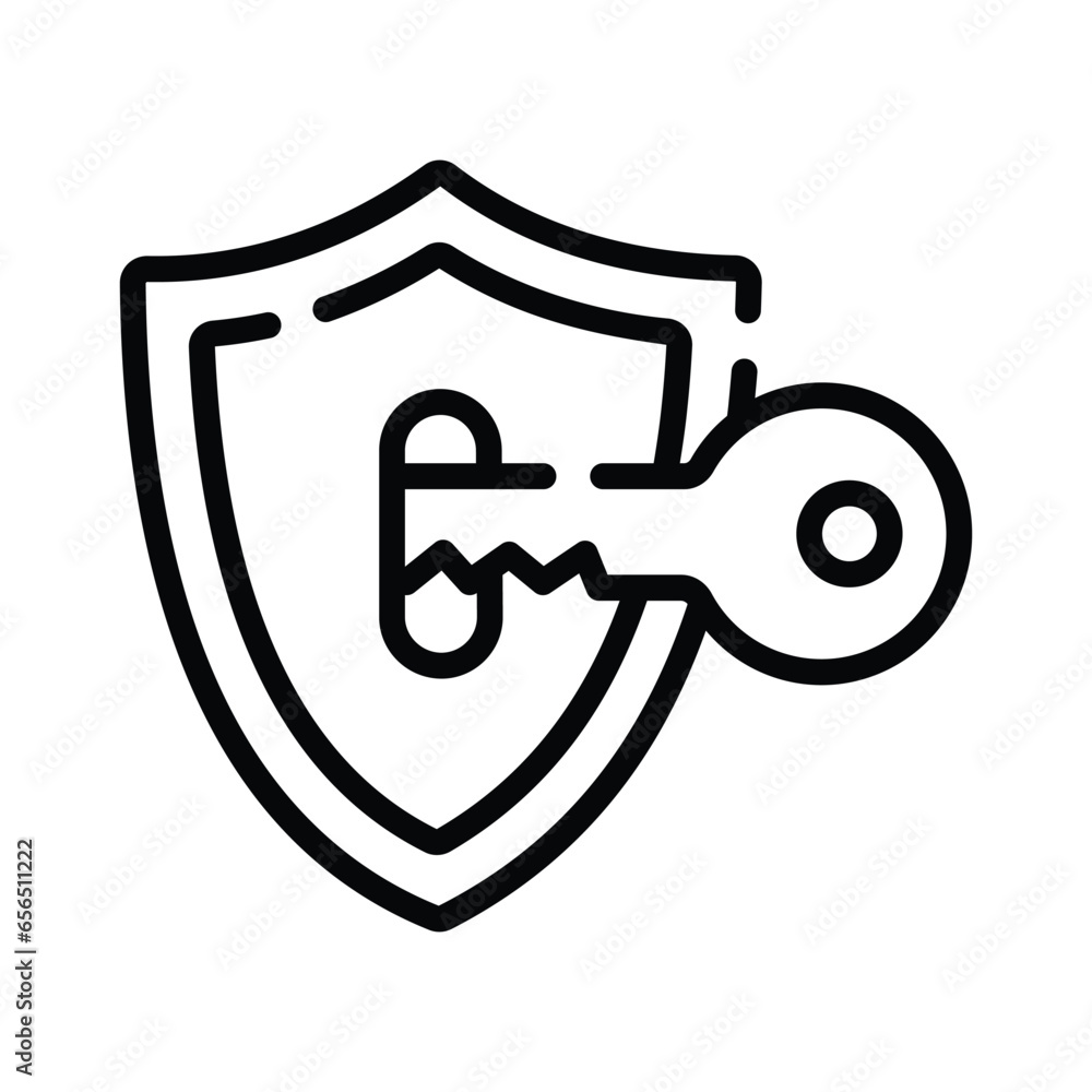 Key inside shield showing access security modern concept vector Key inside shield showing access security modern concept vector