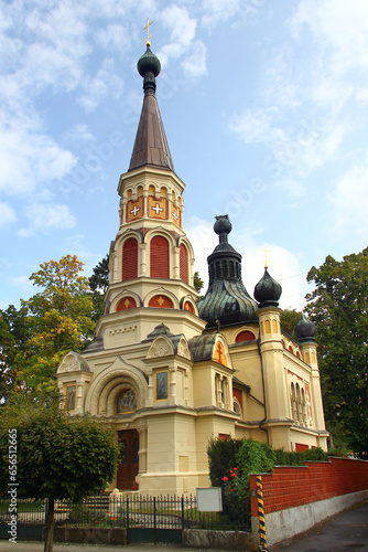 Orthodox Church of the Holy Princess Olga of Kiev in Frantiskovy Lazne (Franzensbad), part of The Great Spa Towns of Europe UNESCO World Heritage Site in Czech Republic