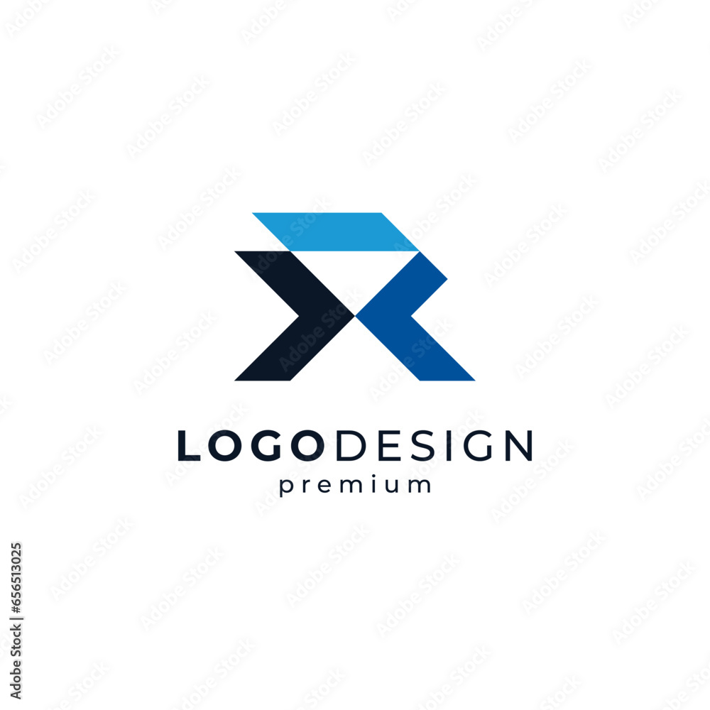 abstract letter R and arrow for business and finance logo abstract letter R and arrow for business and finance logo
