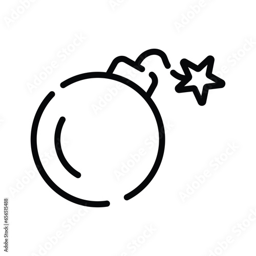 Bomb, explosion icon. Explosive device operation concept. Security icon