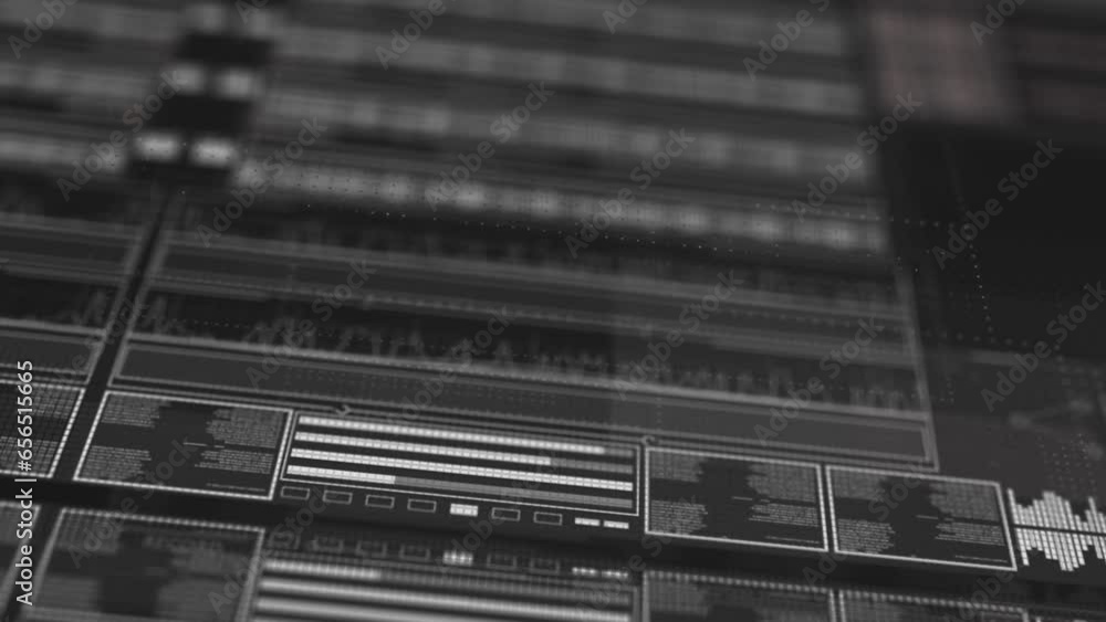 PNG.HUD abstract Sci Fi technological template. Animated 2D texture for ...
