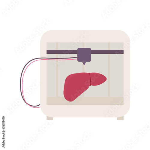 A synthetic organ. liver. 3D printer, bioprinting, prosthetics. Medical printing.