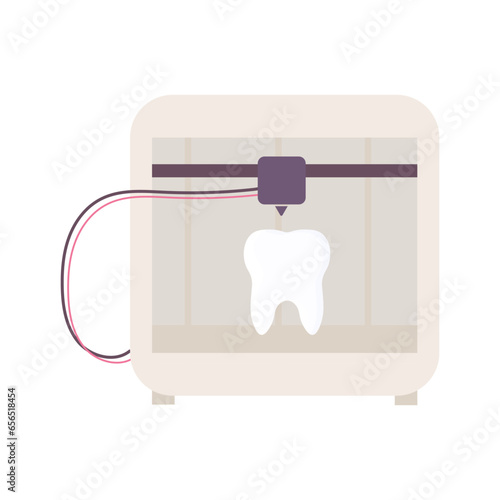A synthetic organ. tooth. 3D printer, bioprinting, prosthetics. Medical printing.