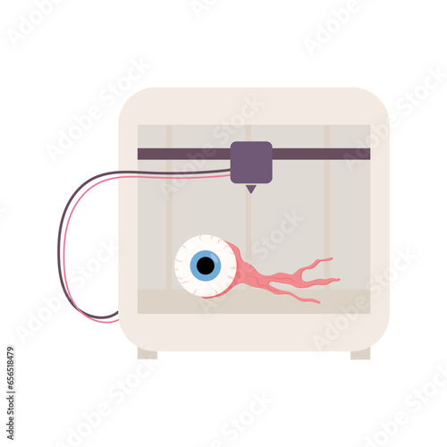 A synthetic organ. eye. 3D printer, bioprinting, prosthetics. Medical printing.